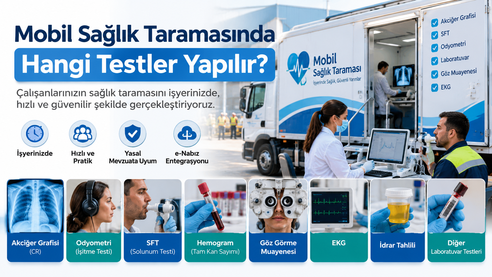 MOBİL SAĞLIK TARAMASINDA HANGİ TESTLER YAPILIR