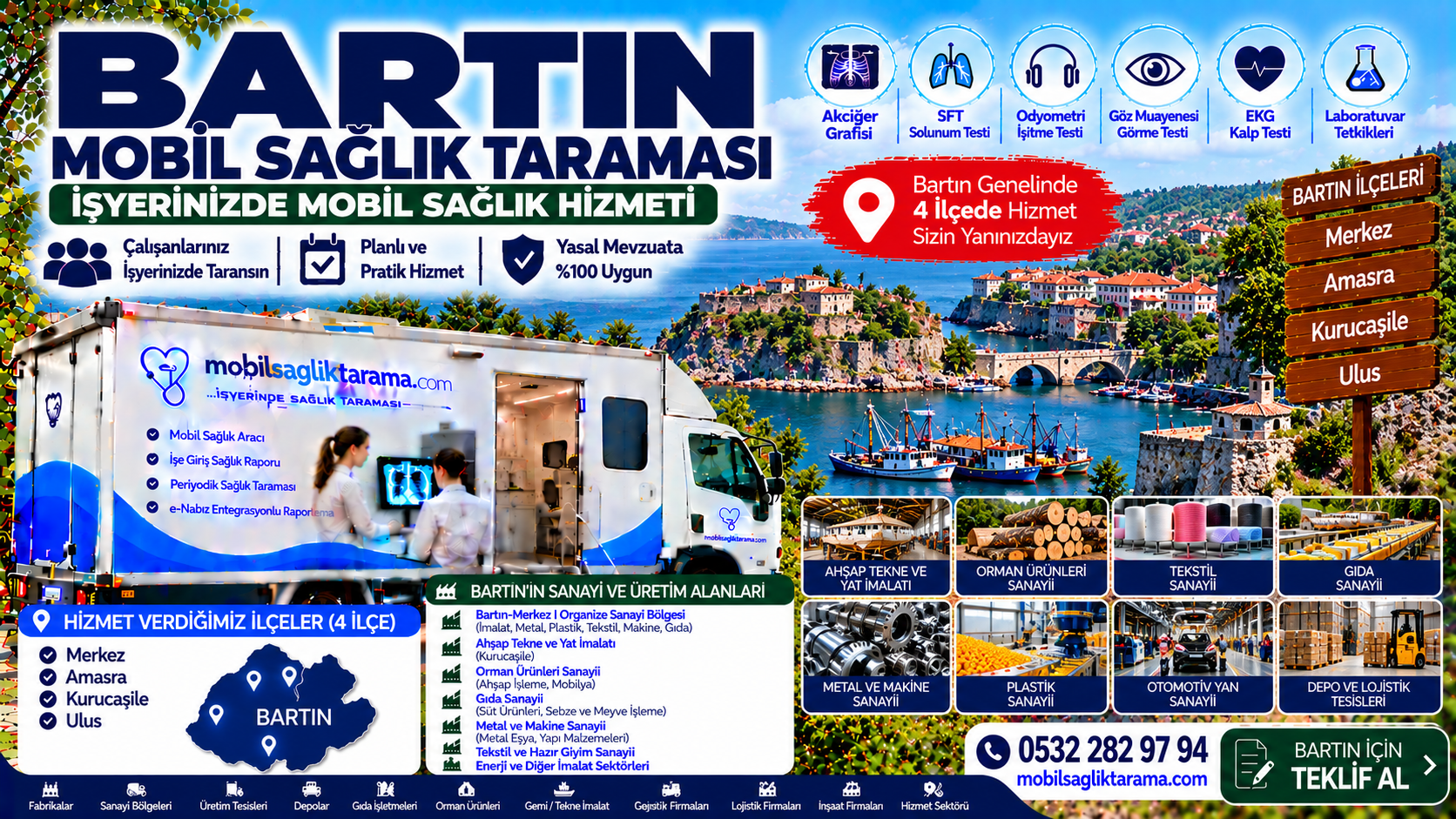 Bartın mobil sağlık taraması