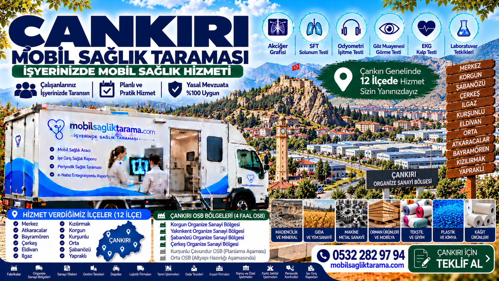 Çankırı mobil sağlık taraması
