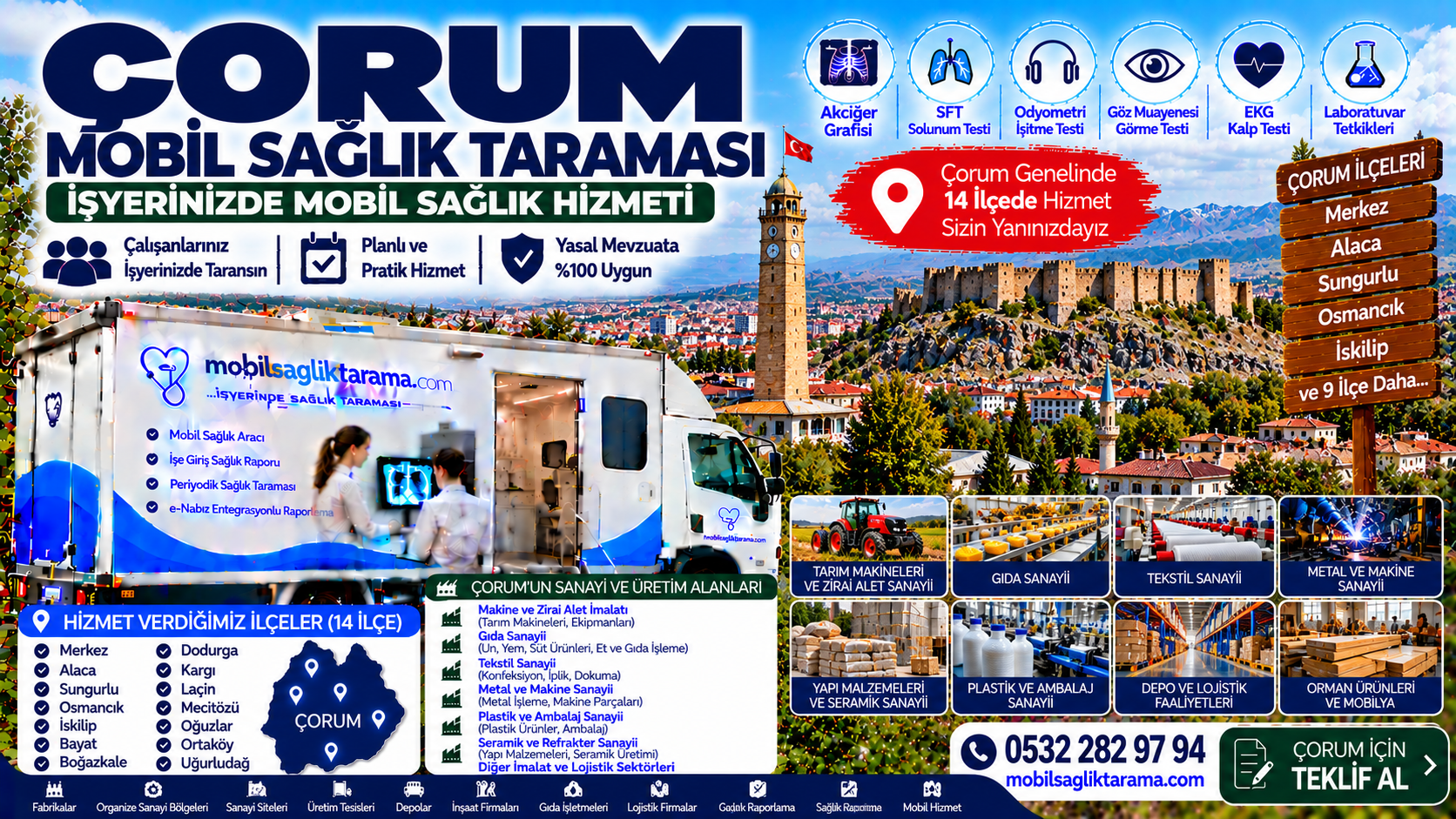 Çorum Mobil Sağlık Taraması