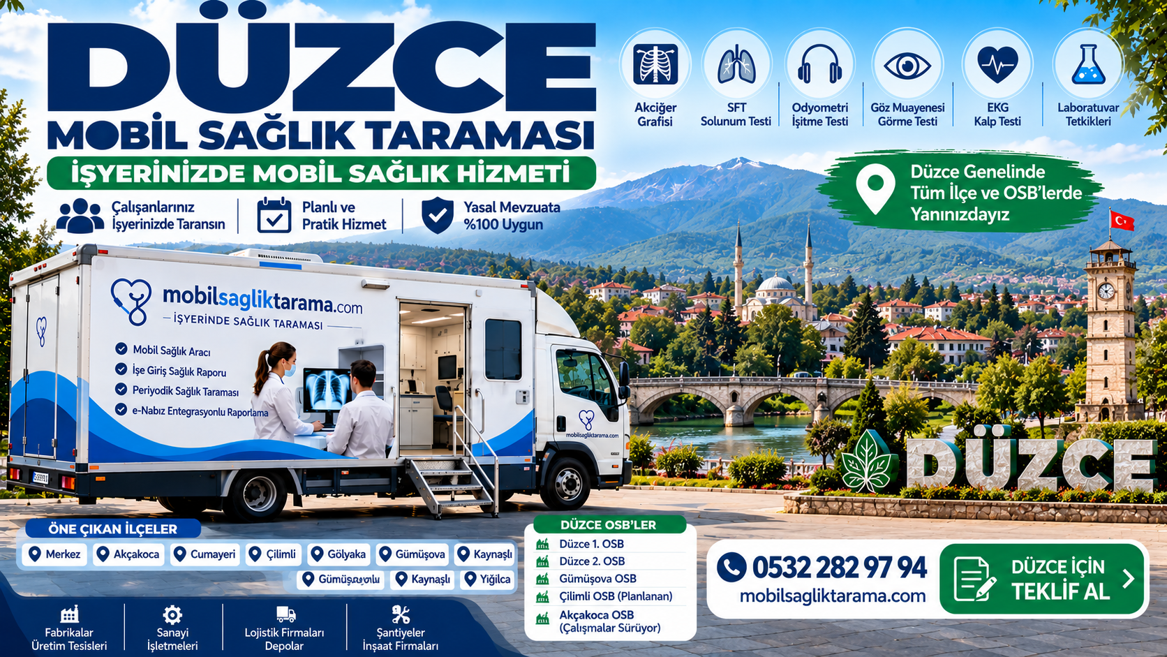 Düzce mobil sağlık taraması