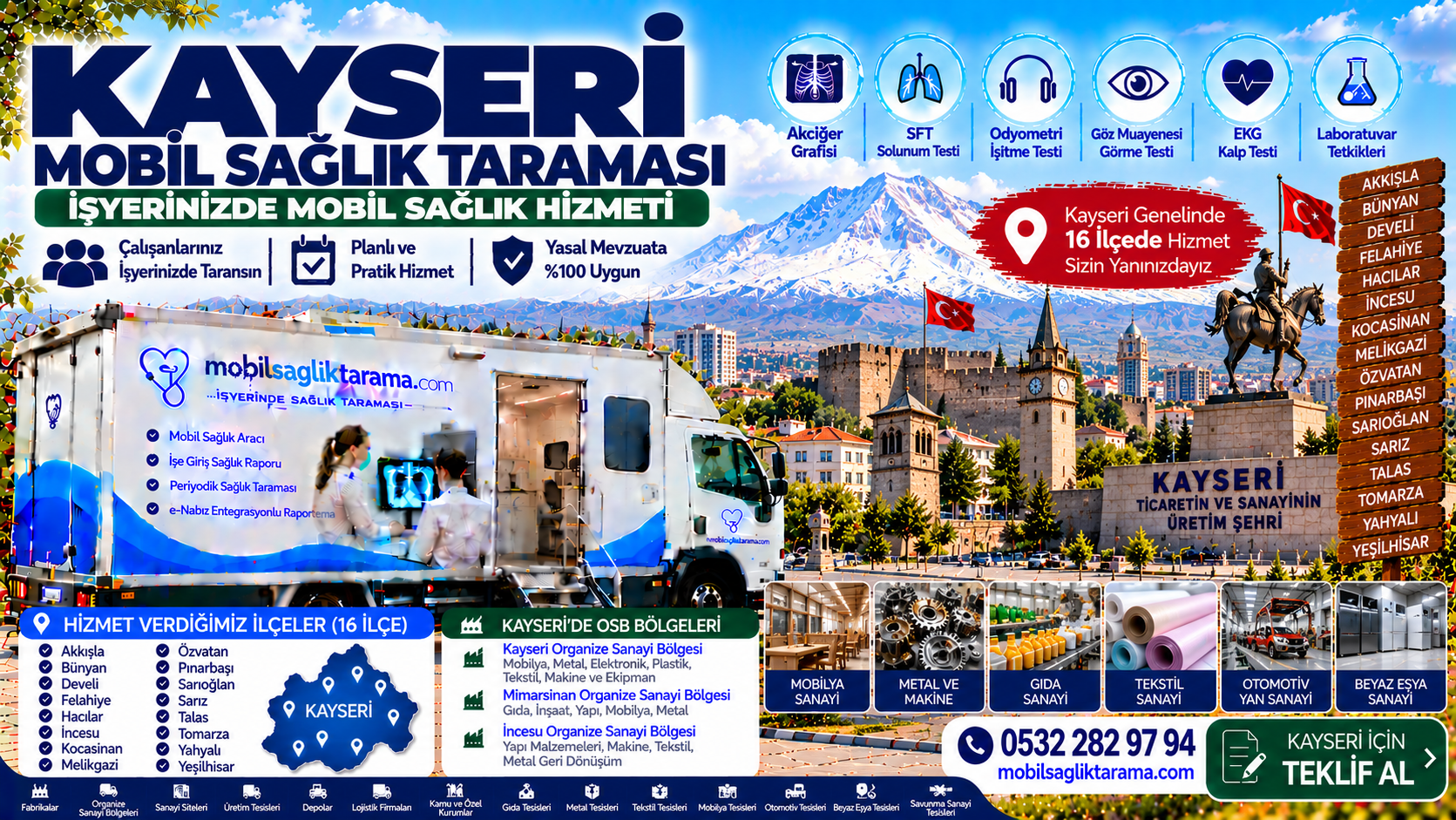 Kayseri mobil sağlık taraması