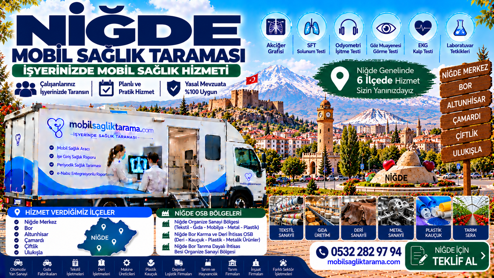 Niğde mobil sağlık taraması