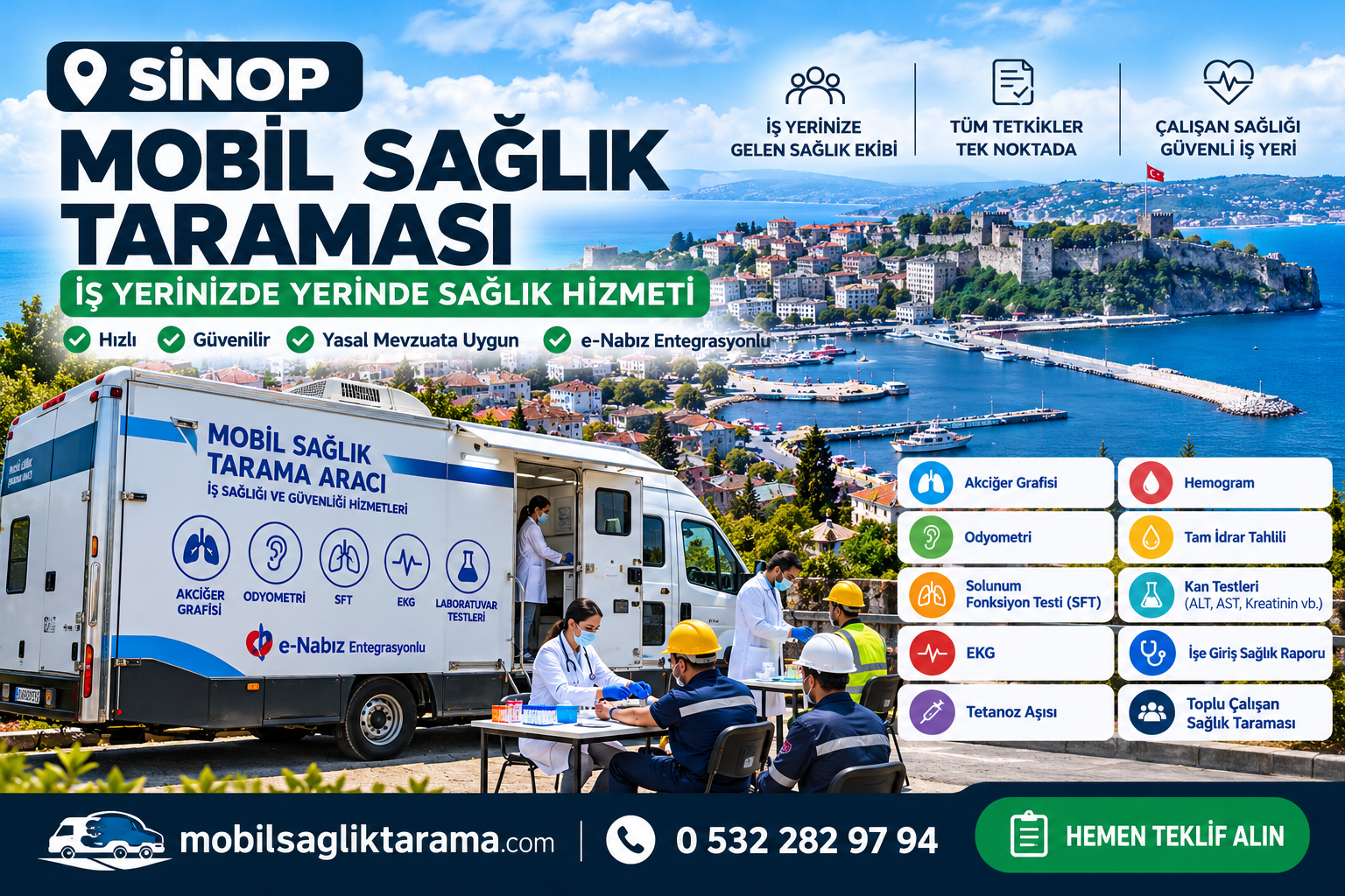 Sinop mobil sağlık taraması